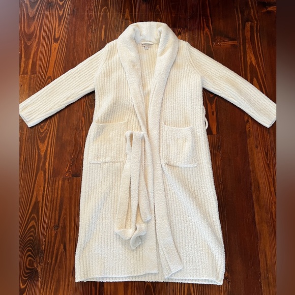 BAREFOOT DREAMS Eco CozyChic® Ribbed Robe Pearl Color - Picture 2 of 11